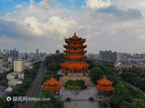 武汉地标景点黄鹤楼